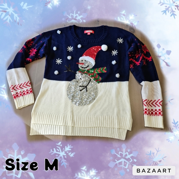 Festive Holiday Ugly Sweater Holiday Traditions Size M - Picture 1 of 7